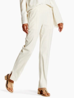 Theory Viewpine C Bergen Ankle Zip Pant Sandy White 6 NWT $325