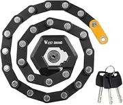 Foldable Bike Lock with 3 Keys Hamburg-Lock Alloy Anti-Theft Strong Secure Bicycle Folding Lock Mount Bracket Bike Chain Lock