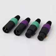 4pcs preffair Singture 24K Gold Plated XLR Plug Audio Connector for XLR Cable