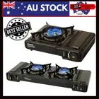 Gasmate Portable BBQ Butane Stove Single or Double Burner Option Outdoor Cooking