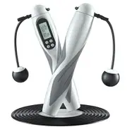Jump rope Digital Weight Calorie Timer Jump rope with exercise counter gray and white