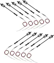 Qianly Set of 10 Model Train Posts for HO Scale Railway, Warm LED Single Head