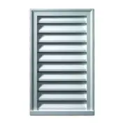 Fypon Gable Vent+Louver 18"Wx36"H Polyurethane UV Resistant Intake/Exhaust White