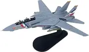 Replica Pre-Build Aircraf F-14D Tomcat 1:100 for (with Stand) Die-cast Alloy Jet Fighter VrF-2 Bounty Hunter Final Cruise Airplane Model Hobbyist Collection Display Gift Collection Gift Display