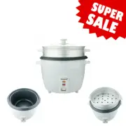 Brentwood TS-380S Rice Cooker w/Steamer (10 Cups, 700W)