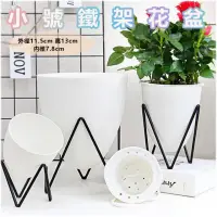 在飛比找momo購物網優惠-【品屋】小號鐵架花盆(懶人花盆 鐵藝时尚花盆 自吸水花盆 室