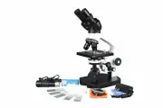 800x Binocular Lab LED Microscope w 5Mp USB Camera SEMI PLAN Optics! Slide Kit