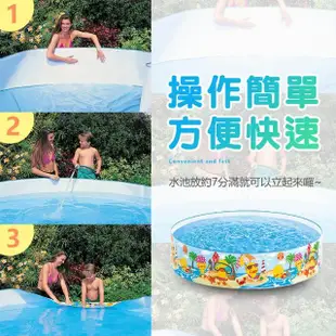 【INTEX】152x25cm免充氣泳池(戲水池/游泳池/球池/平行輸入)