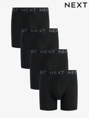 Black 4 pack Sports Longer Length A-Front Boxers (868640) | $40