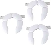 Vaguelly 3 Pcs Toilet Mat Toilet Cushion Potty Pad Foldable Toilet Pad Folding Potty Toilet Pad Training Toilet Seat Pad Toilet Seat Miniature Travel Potty Potty PVC White