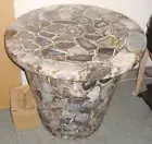 18"x18" Natural Agate Coffee Table Top, Nesting Console Slab Top, { Only Slab }