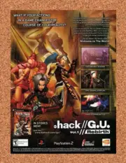 Dot Hack PS2 GU Rebirth Original 2007 Ad - Video Game Art Promo