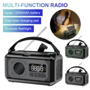 Emergency Flashlight Torch Solar Panel Power Bank Rechargeable Radio Hand Crank