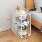 Space Saving Bedside Shelf Heavy Duty Rack Side Shelf Metal Bedside Book Shelf
