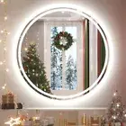 Frameless LED Bathroom Wall Mirror Circle Anti-Fog HD Makeup Mirror with Memory