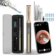 Ear Wax Removal with 1920HD Camera Wireless Compatibility with iPhone, Ear Otoscope Cleaning Kits iPad & Android Smart Phones – Adults & Kids
