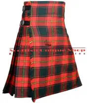 Scottish Handmade Traditional Ulster Red Tartan kilt Men's Custom Size Kilt