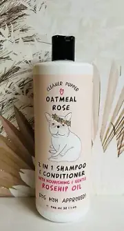 Oatmeal Rose 2-in-1 Shampoo & Conditioner For Dogs w/ Rosehip Oil 32 fl oz