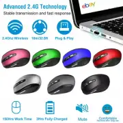 Wireless Mouse Mice Optical 2.4GHz USB Bluetooth Receiver For Laptop Computer