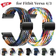 For Fitbit Versa 3 4 Sense 2 1 Replacement Magnetic Nylon Sport Watch Band Strap