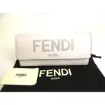 AUTH FENDI ROMA LEATHER FLAP LONG WALLET #9719