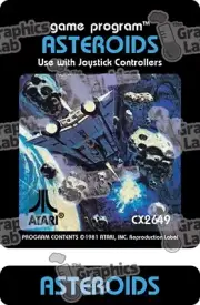 Replacement Game Cartridge Label - Asteroids for Atari 2600