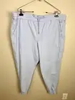 Calia Womens Plus Size 1X Twill Trapunto Jogger Nebulous Blue NWT