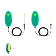 2 Pack Electric Fence Pulse Tester LED Indicator for Energizers, Clips to Wire/T