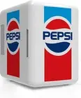 MIS138PEP Pepsi Retro Logo, Mini Portable Compact Personal Fridge Cooler, 4 Lite
