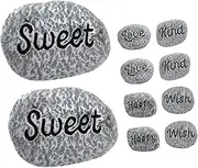 PHENOFICE 10pcs Decorative Landscape Rocks for Fish Tank Polished Natural Aquarium Stones Pebbles for Garden for Miniature Scenes and Outdoor Spaces