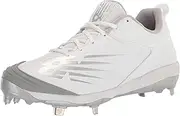 [New Balance] Women's Fuse V3 Metal Pitch Softball Shoe, White/White, 13 Wide