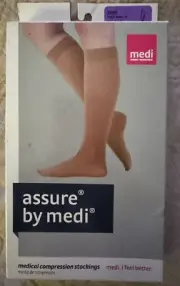 Assure by Medi Calf Black Sz XXL Medical Compression Stockings Closed Toe 22855