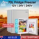 GECKO 70L Portable Bar Fridge and Freezer 12V/24V/240V for Camping Caravans