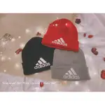 ADIDAS SPORT WEAR 毛帽 黑/紅/灰