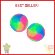 FineInno 2Pcs Light Up Dog Balls,LED Dog Ball,Glow in The Dark Dog Ball,Flashing