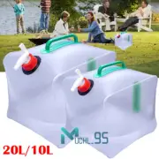 20L Portable Collapsible Water Container with Spigot Storage Jug Water Canteen