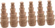 STOBAZA 36pcs Wine Bottle Stoppers: Wood Tapered Corks for Beer Corks Glass Vial Plugs DIY Craft Projects Wishing Bottle Stoppers