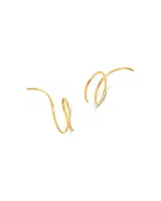 Moon & Meadow Wire Climber Earrings in 14K Yellow Gold - Exclusive