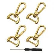 Detachable Snap Hook, 3/4 Inch Swivel Clasp for Purse (4 Pack, Gold)