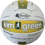 Kim Green Match Gripper Netball Hand Sewn Waterproof Net Ball Official Size 4