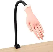 Nail Art Soft Practice Hand with Flexible Stand Desk Clamp, Beauties Factory Moveable Training Hand Trainer Practice Kit False Hands For Nail Design Practice Tool
