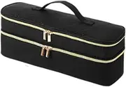 Track Case for Hair Dryers, Template for Double Layer Protection, Portable with Multifunctional Action Organizer, Black