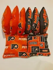 8 Cornhole Bag Set Corn Hole Philadelphia Flyers ORG/BLK