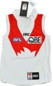 Sydney Swans AFL Kids Clash Guernsey Sizes 6-14 BNWT