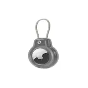 For Apple AirTag Case Protective Secure Holder with Wire Cable-Black