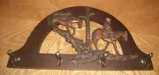 Headed For Home Horses Wall Coat Rack 4 Hook Big Sky Carvers NIB #30134484