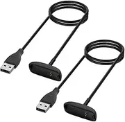 Kissmart Charger for Fitbit Inspire 2 Fitness Tracker, Replacement Charging Cable Cord Accessory for Fitbit Inspire 2 [2-Pack, 3.3ft/1m]