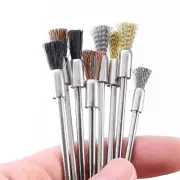 8x Heavy Duty Steel Wire Brush for Drill Brass Coated Attachment Set Kit Quality