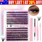 DIY Lash Extension Kit Individual Lashes Cluster D Curl Eyelash Fake Eyelashes