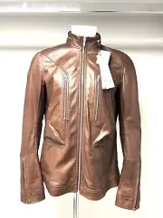 NWT, RICK OWENS MOODY F/W14 BLOOD BOMBER IN PELE JACKET, SIZE L, MADE IN ITALY